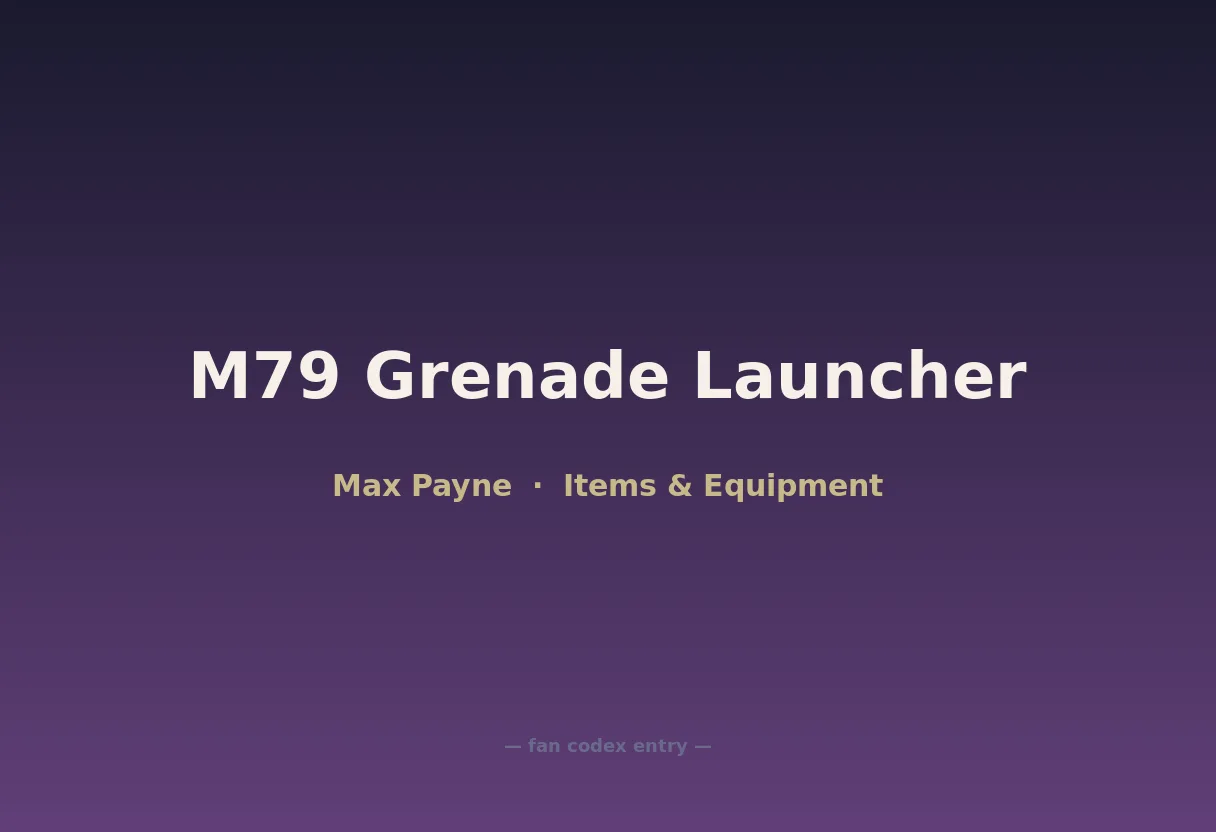 M79 Grenade Launcher