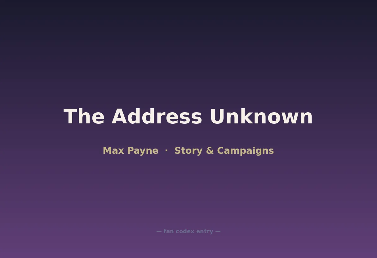 The Address Unknown